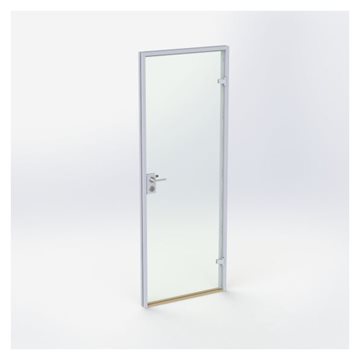 Glasdør - Mat sølv - M8: 790 x 2090 mm